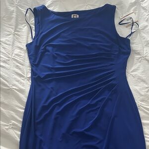 NWT Anne Klein Royal Blue Midi Dress